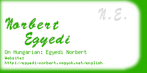 norbert egyedi business card